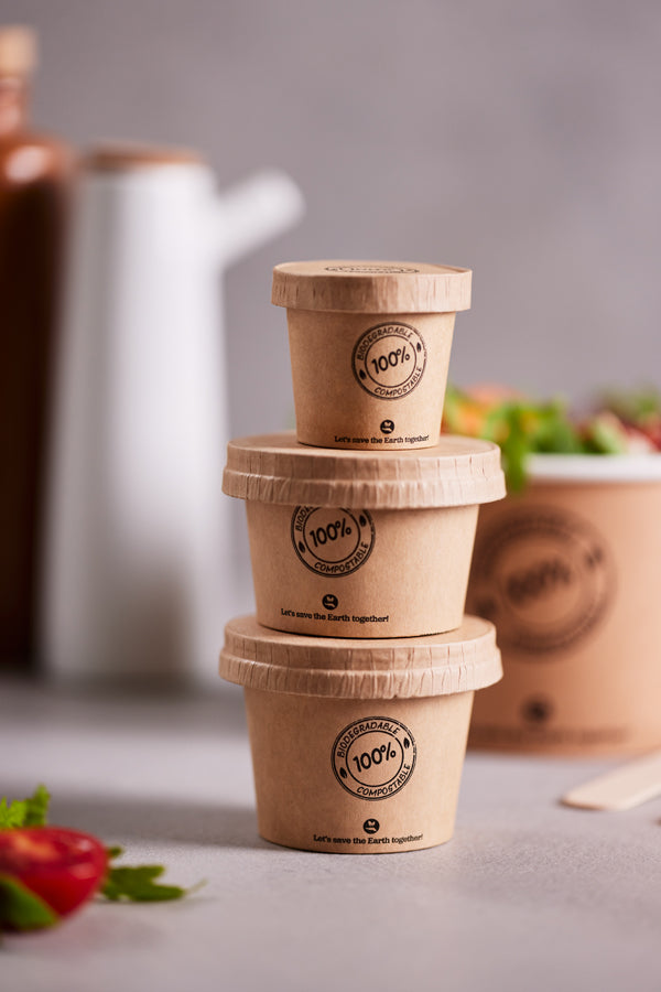 BIO Dressingbecher. aus Karton, 80ml, Ø6.2cm, 50 Stk