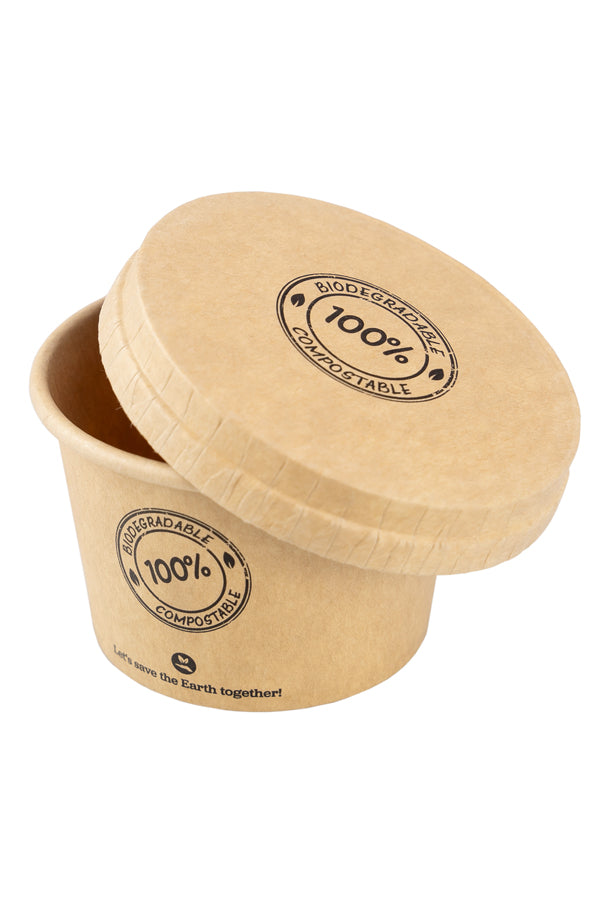 BIO Dressingbecher. aus Karton, 80ml, Ø6.2cm, 50 Stk