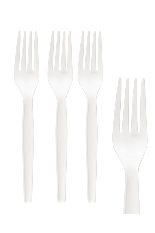 BIO Gabeln "Prestige" aus CPLA, wiederverwendbar, weiß, 181cm, 50 Stk