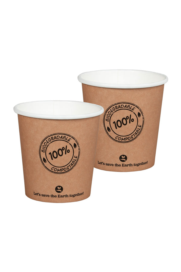 BIO Kartonbecher, 100ml, Ø6.2cm, 50 Stk.