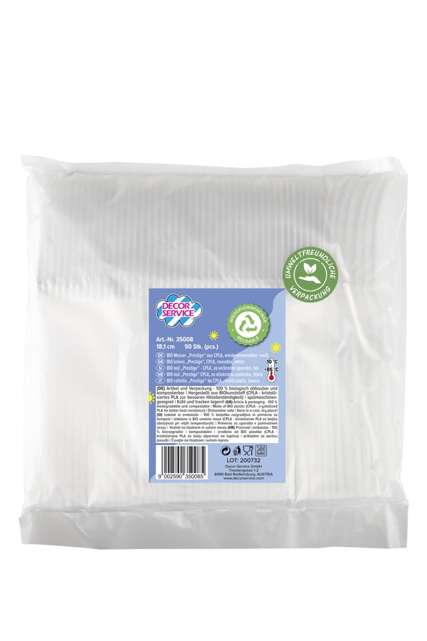 BIO Messer "Prestige" aus CPLA, wiederverwendbar, weiß, 181cm, 50 Stk_1