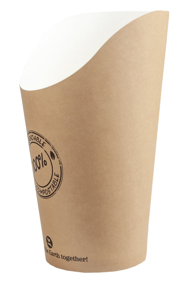 BIO Pommes Boxen aus Karton, 13.7cm, 50 Stk.