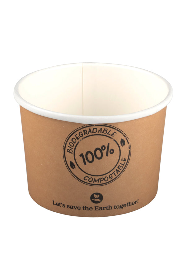 BIO Suppenbecher aus Karton, 250ml, Ø9cm, 25 Stk.