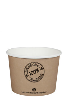 BIO Suppenbecher aus Karton, 450ml, Ø11.5cm, 25 Stk.