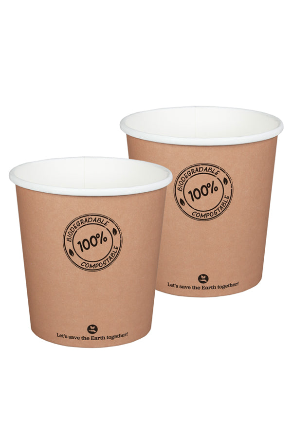 KOMBI Bio Suppenbecher 12oz (350ml) mit Deckel, Kraftkarton braun, 250 KOMBI Bio Suppenbecher 12oz (350ml) mit Deckel, Kraftkarton braun, 250
