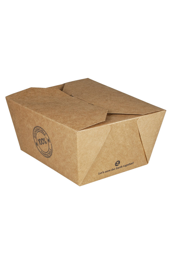 BIO Take-Away Boxen aus Karton, 13x11x6.4cm, 25 Stk.