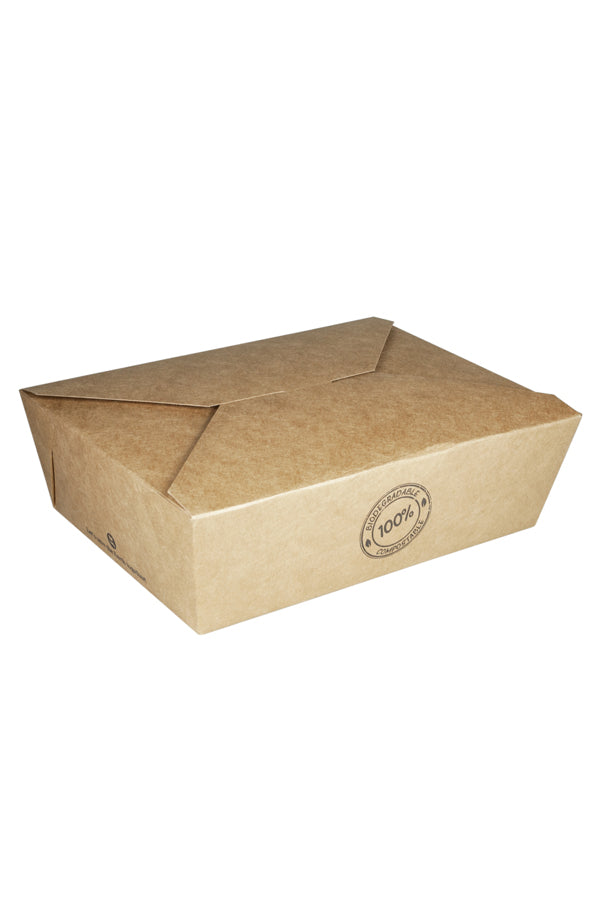 BIO Take-Away Boxen aus Karton, 17.2x14x6.4cm, 25 Stk.