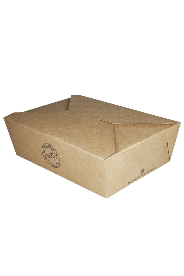 BIO Take-Away Boxen aus Karton, 17.2x14x6.4cm, 25 Stk.