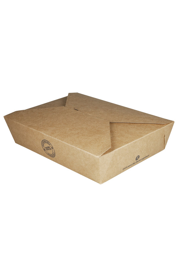 BIO Take-Away Boxen aus Karton, 21.6x16x6.4cm, 25 Stk.