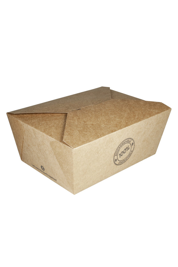 BIO Take-Away Boxen aus Karton, 22.5x16.9x9cm, 25 Stk.