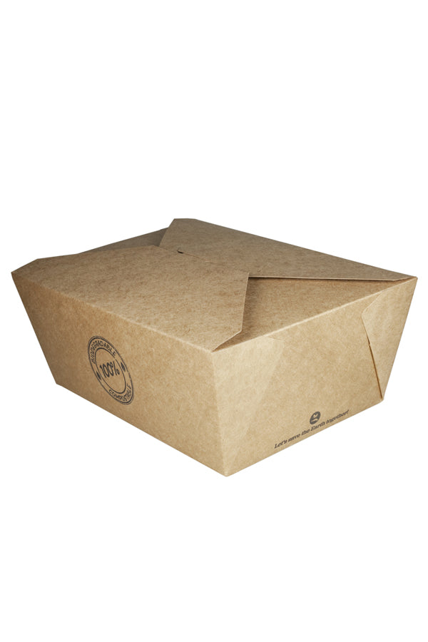 BIO Take-Away Boxen aus Karton, 22.5x16.9x9cm, 25 Stk.
