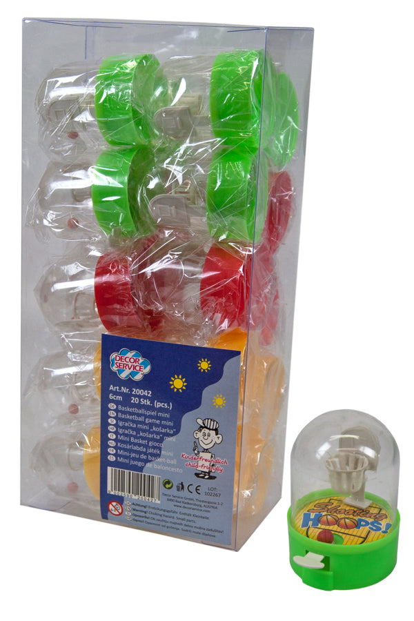 Basketballspiel mini, ca. 6cm, 20 Stk.
