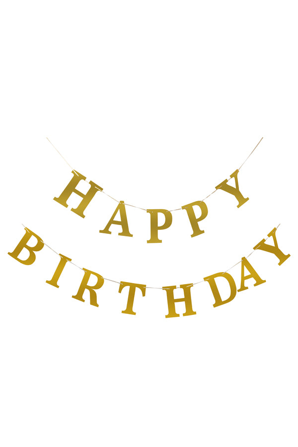 Buchstaben-Girlande "Happy Birthday", gold, 5m, 1 Stk