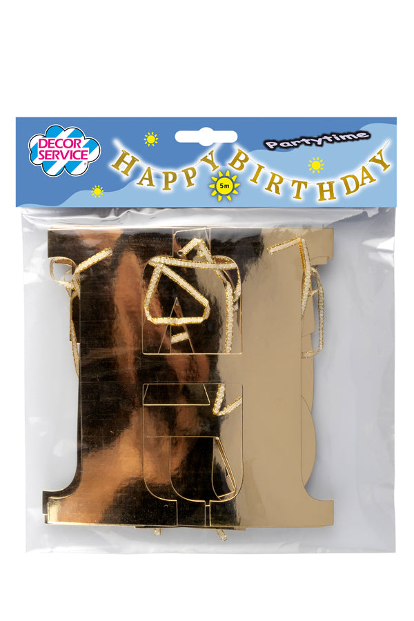 Buchstaben-Girlande "Happy Birthday", gold, 5m, 1 Stk_1