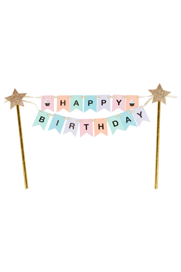 Cake Topper "Happy Birthday", 33x21cm, 1 Stk