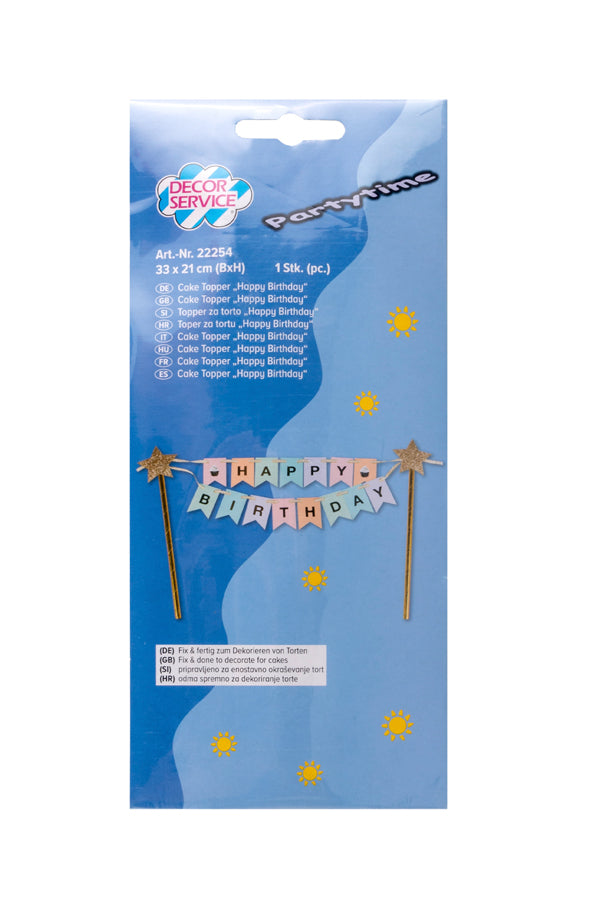 Cake Topper "Happy Birthday", 33x21cm, 1 Stk_1