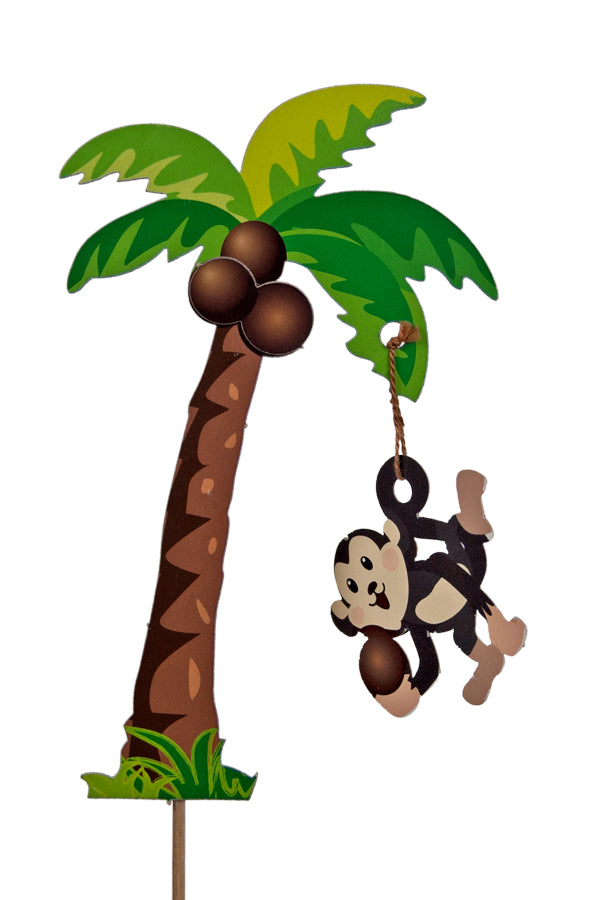 Deko-Picker "Affe auf Palme", 22cm, 100 Stk_1