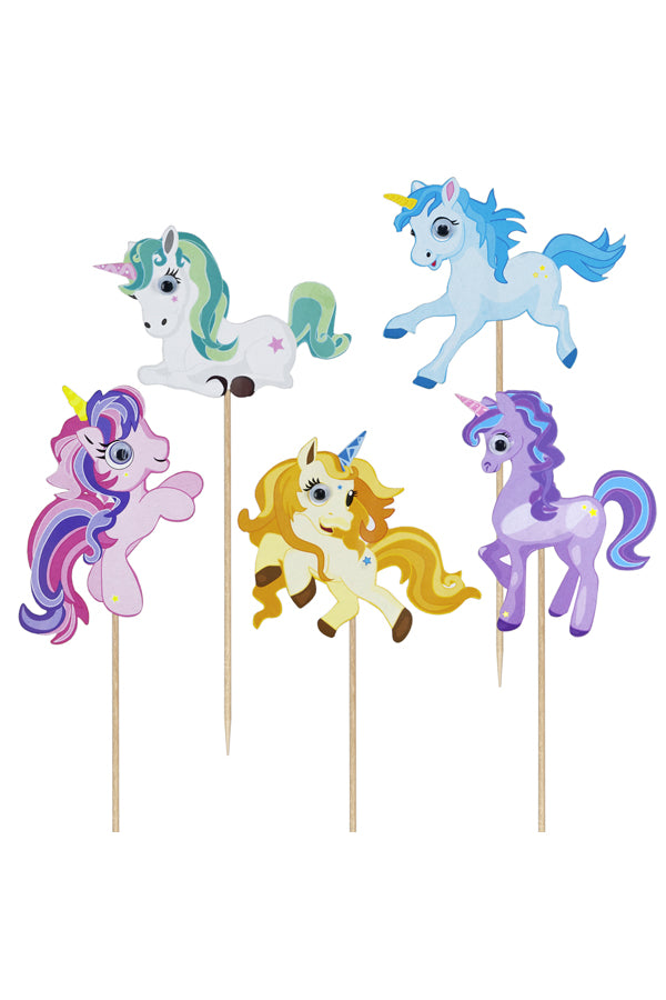 Deko-Picker "Einhorn", 15cm, 100 Stk