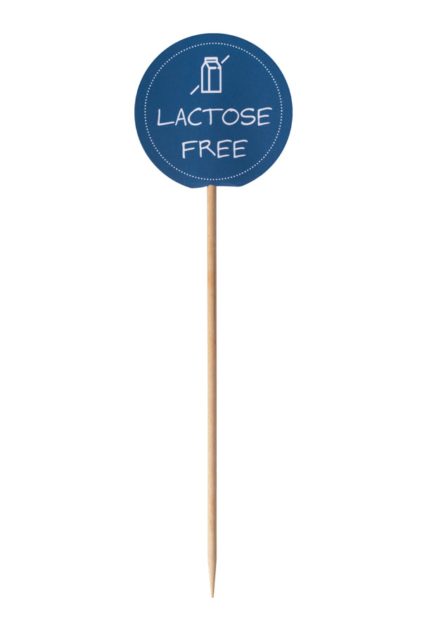 Deko-Picker "Laktosefrei", 12cm, 100 Stk