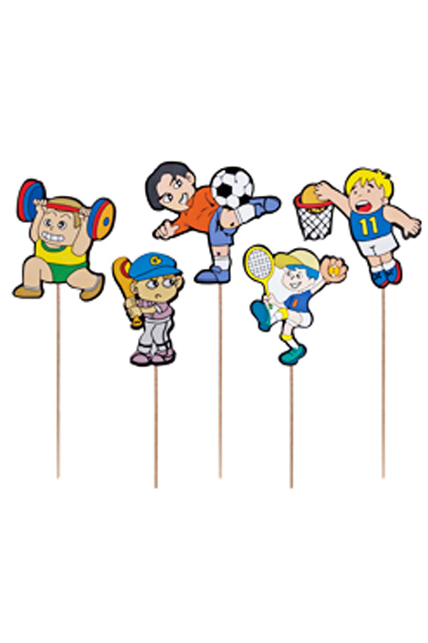 Deko-Picker "Sportler", 19cm, 100 Stk