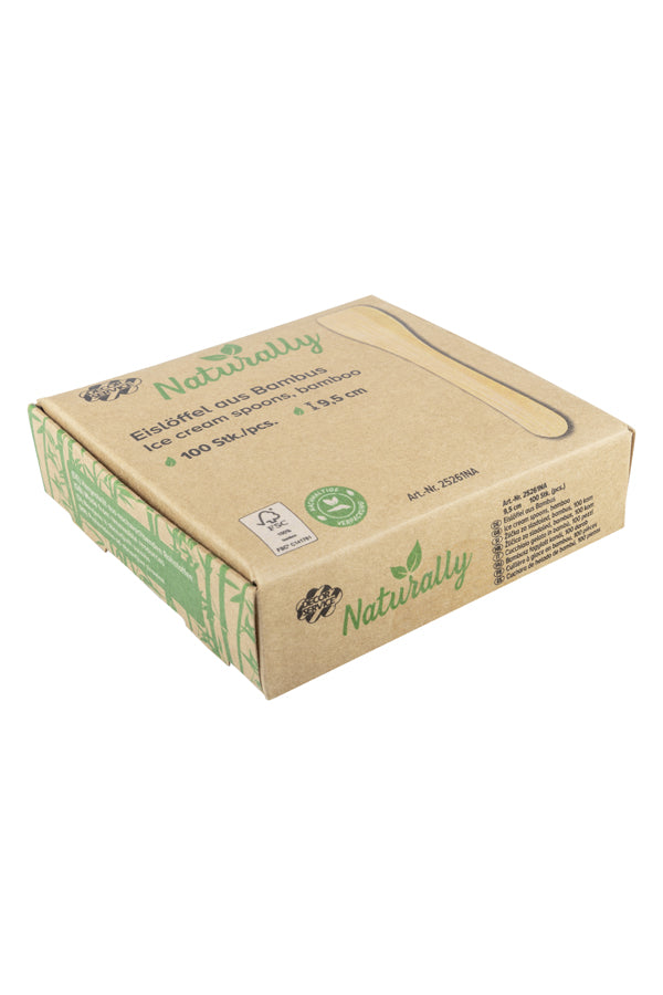 Eislöffel aus Bambus, 9.5cm, 100 Stk.