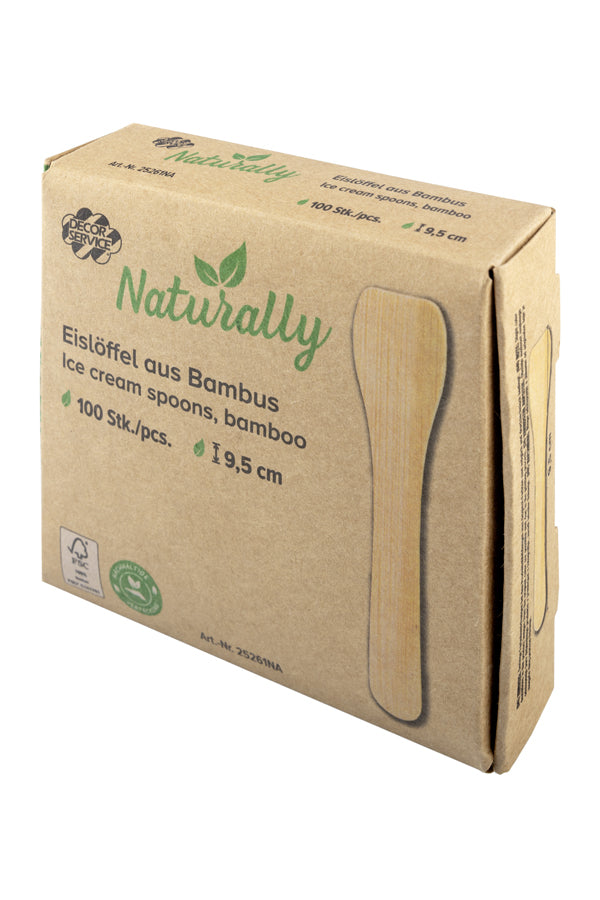 Eislöffel aus Bambus, 9.5cm, 100 Stk.