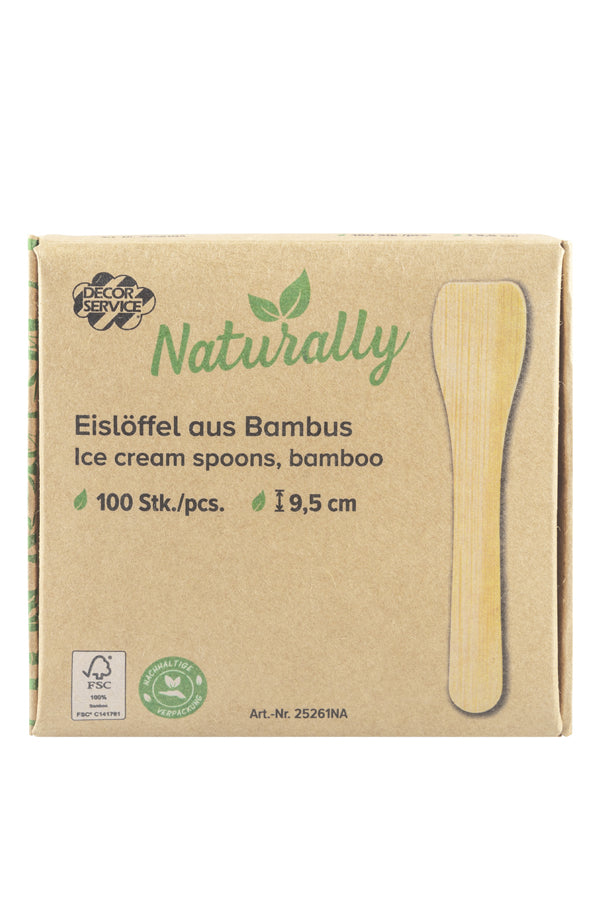 Eislöffel aus Bambus, 9.5cm, 100 Stk.