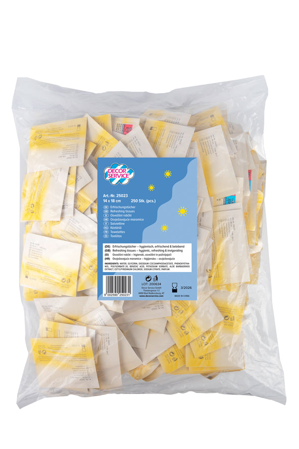 Erfrischungstücher, 14x18cm, 250 Stk.