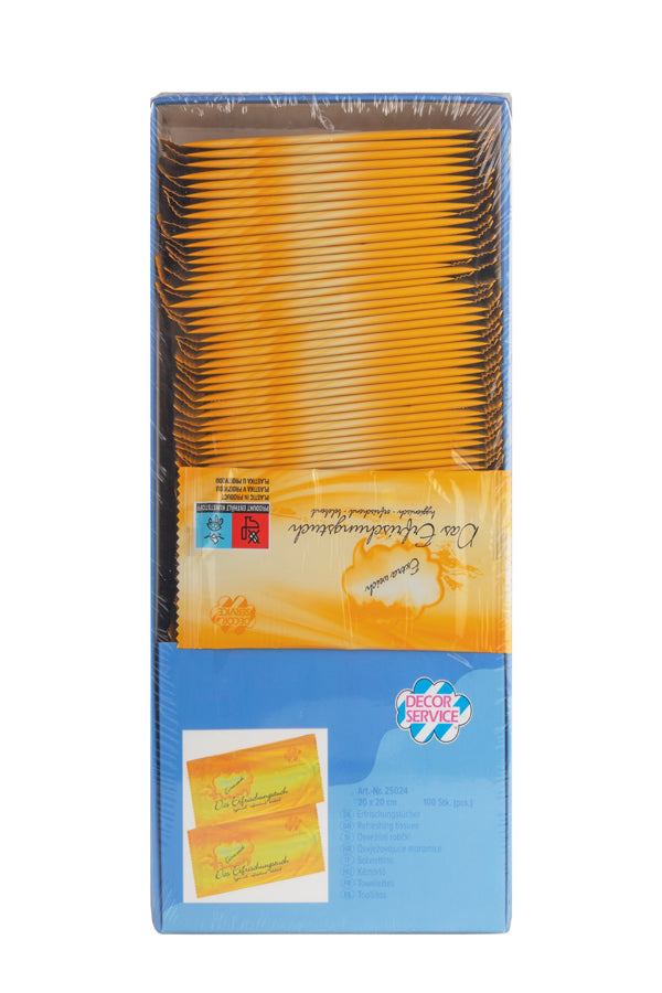 Erfrischungstücher, 20x20cm, 100 Stk.