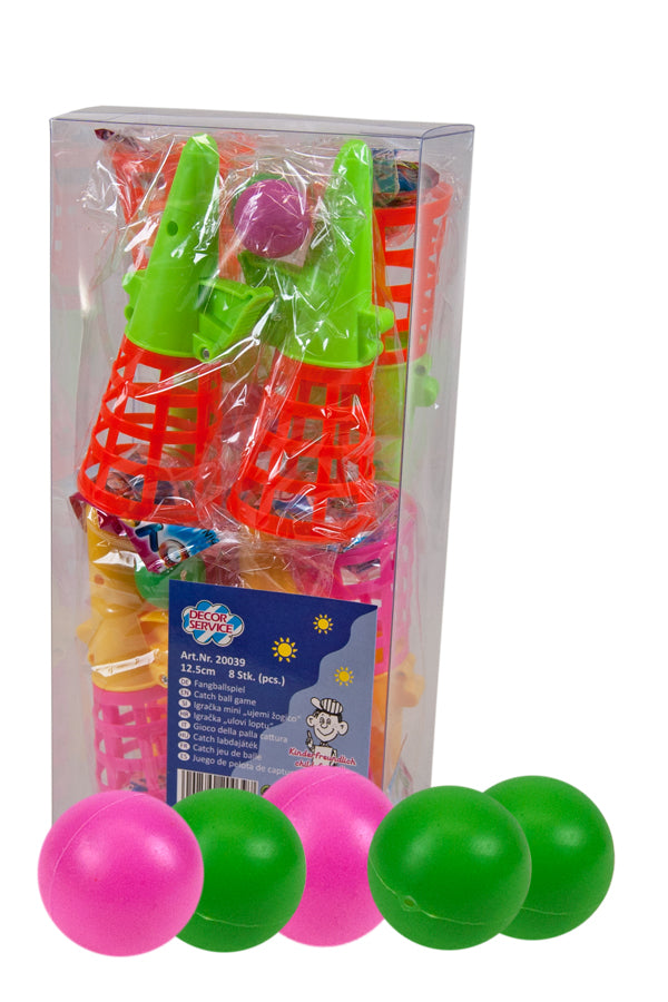 Fangballspiel, ca. 12.5cm, 8 Stk.