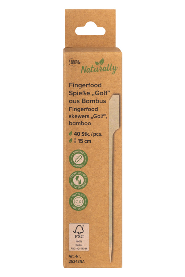Fingerfood Spieße "Golf" aus Bambus, 15cm, 40 Stk_1
