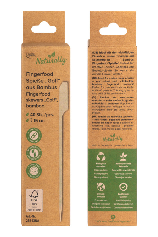 Fingerfood Spieße "Golf" aus Bambus, 15cm, 40 Stk_3