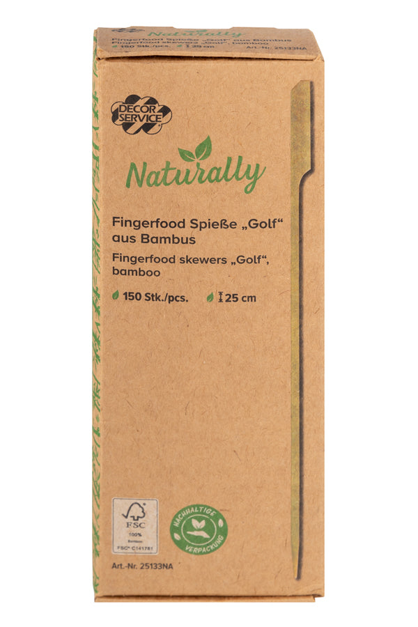 Fingerfood Spieße "Golf" aus Bambus, 25cm, 150 Stk_1