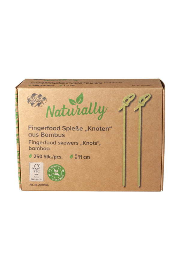 Fingerfood Spieße "Knoten" aus Bambus, 11cm, 250 Stk_4