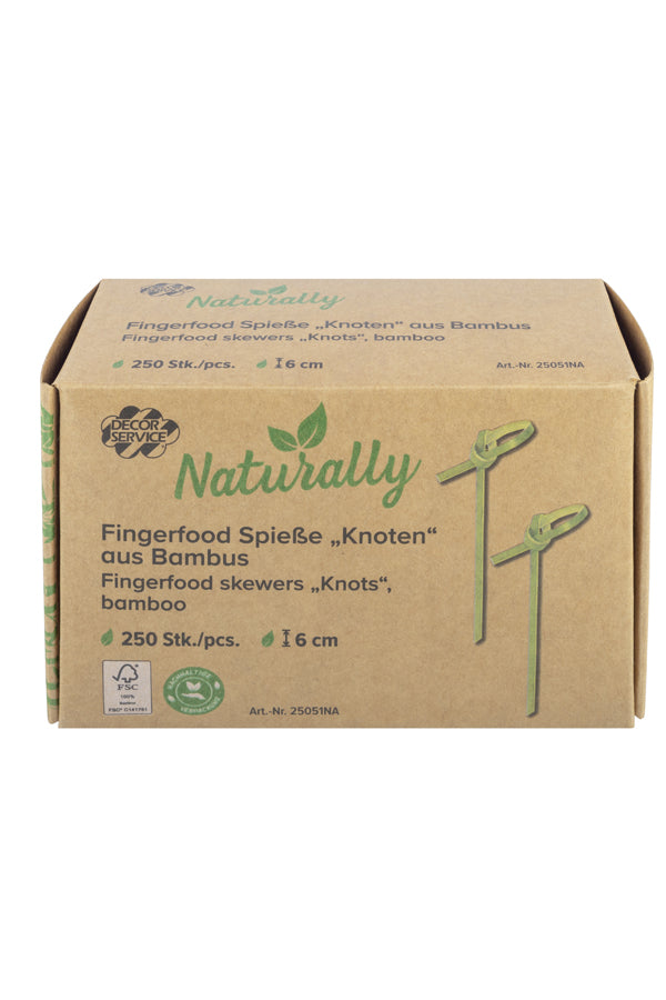 Fingerfood Spieße "Knoten", aus Bambus, 6cm, 250 Stk_1