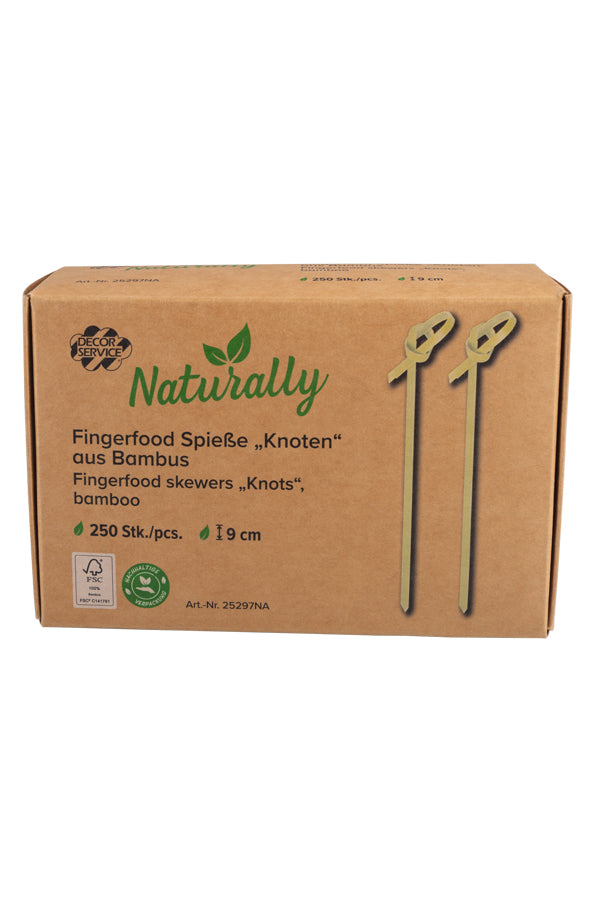 Fingerfood Spieße "Knoten" aus Bambus, 9cm, 250 Stk_1