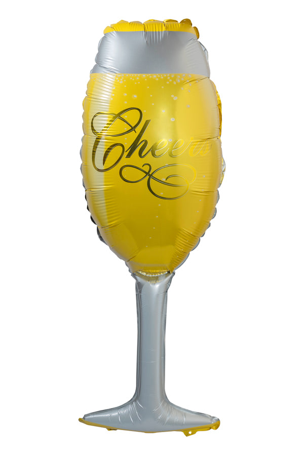 Folienballon "Champagnerglas", ca 90cm, 1 Stk