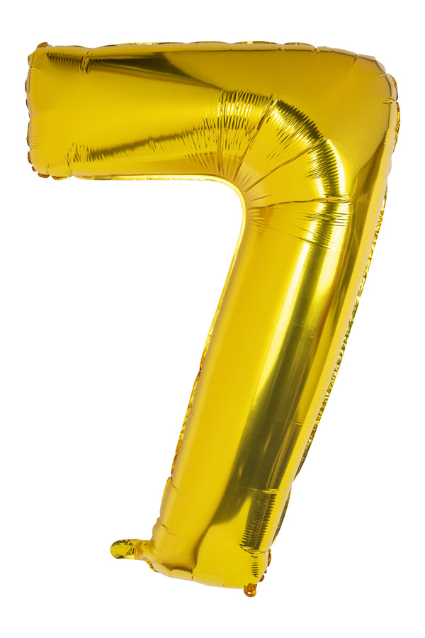 Folienballon "Zahl 7", gold, ca 100cm, 1 Stk