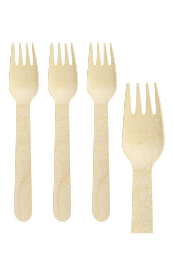 Gabeln aus Holz, 16cm, 100 Stk.