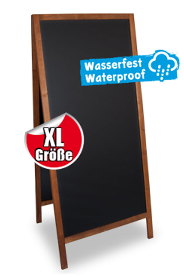Gehweg-Kreidetafel XL, dunkelbraun, wasserfest, 72x160cm, 1 Stk.