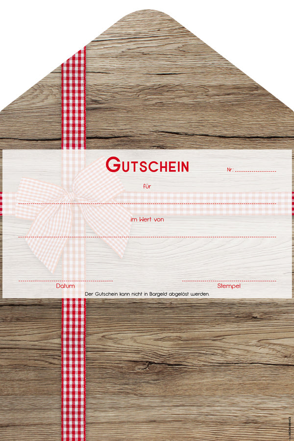 Geschenkgutschein "Ribbon", 19x285cm, 25 Stk