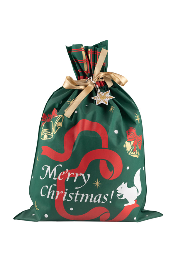 Deko-/Geschenksack, Vlies, grün, mit Aufdruck, 40x56cm, 1 Stk_1