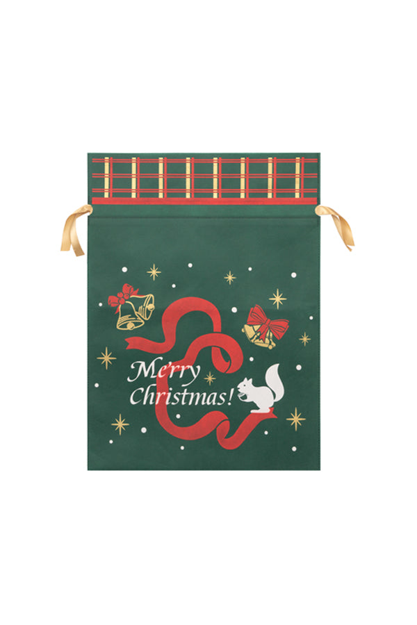 Deko-/Geschenksack, Vlies, grün, mit Aufdruck, 40x56cm, 1 Stk
