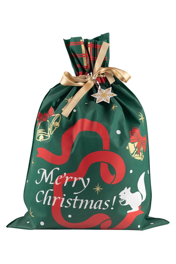 Deko-/Geschenksack, Vlies, grün, mit Aufdruck, 55x75cm, 1 Stk_1