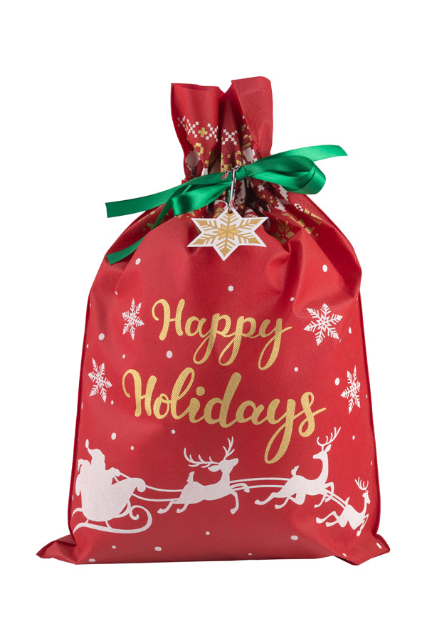 Deko-/Geschenksack, Vlies, rot, mit Aufdruck, 40x56cm, 1 Stk_1