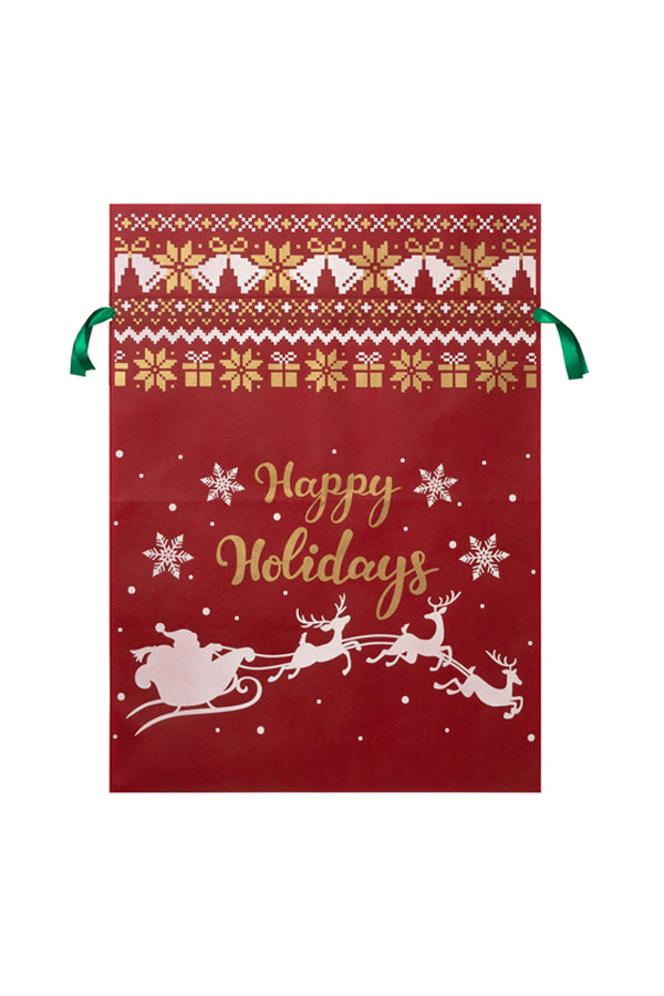 Deko-/Geschenksack, Vlies, rot, mit Aufdruck, 40x56cm, 1 Stk