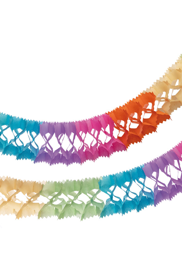 Girlande "Farbenspiel" aus Papier, schwer entflammbar, Ø145cm, 10m, 1 Stk