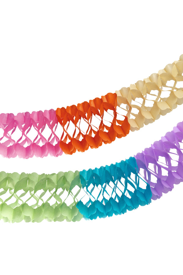 Girlande "Farbenspiel" aus Papier, schwer entflammbar, Ø17cm, 10m, 1 Stk