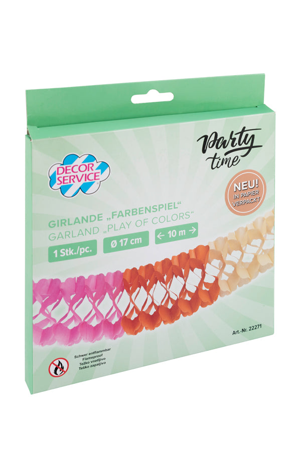 Girlande "Farbenspiel" aus Papier, schwer entflammbar, Ø17cm, 10m, 1 Stk_3
