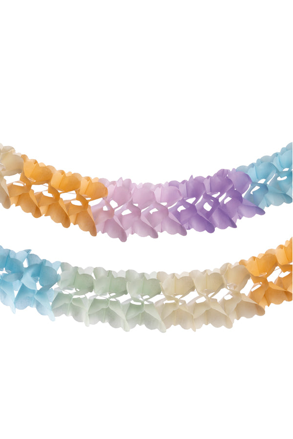 Girlande "Pastellfarben" aus Papier, schwer entflammbar, Ø12cm, 36m, 1 Stk